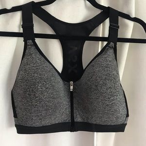 VSX zipper front knockout sports bra 34D